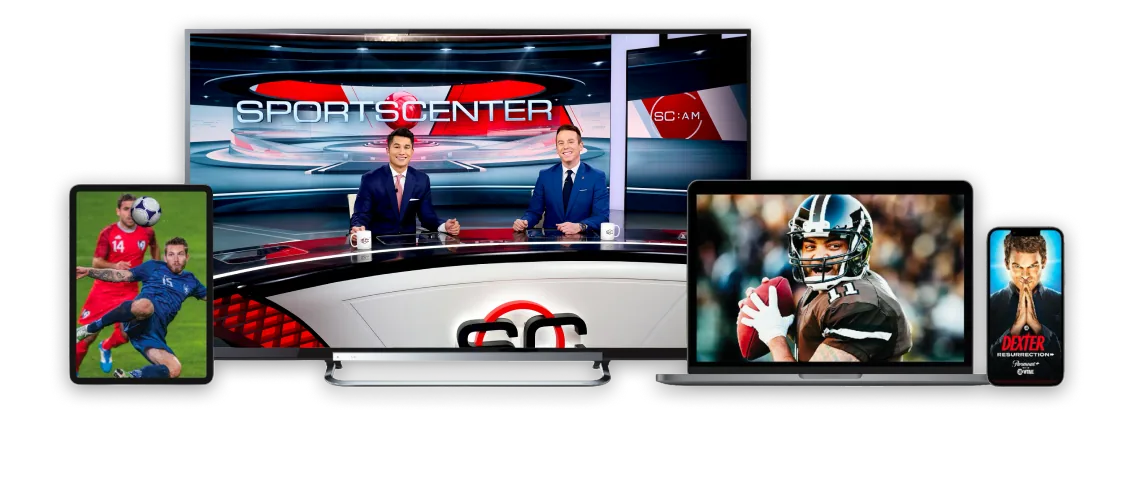 DIRECTV Stream on a TV, tablet and phone