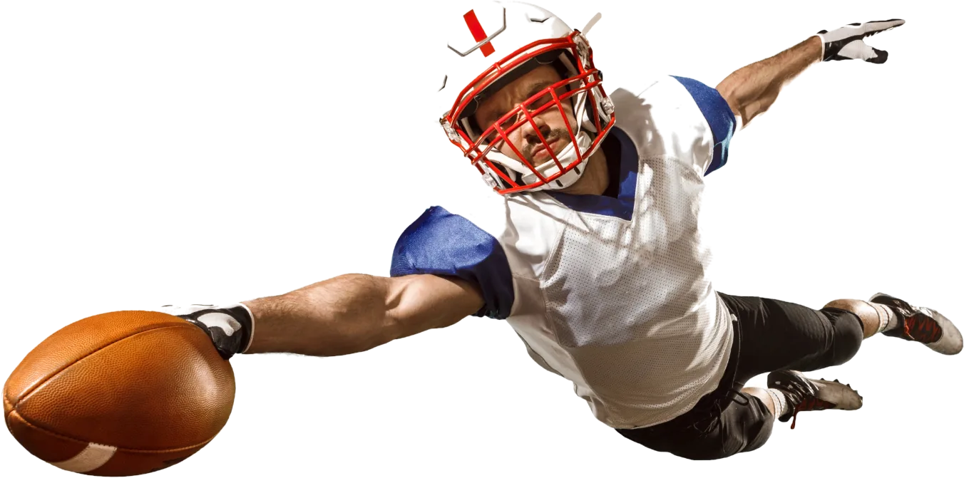 Football player in action