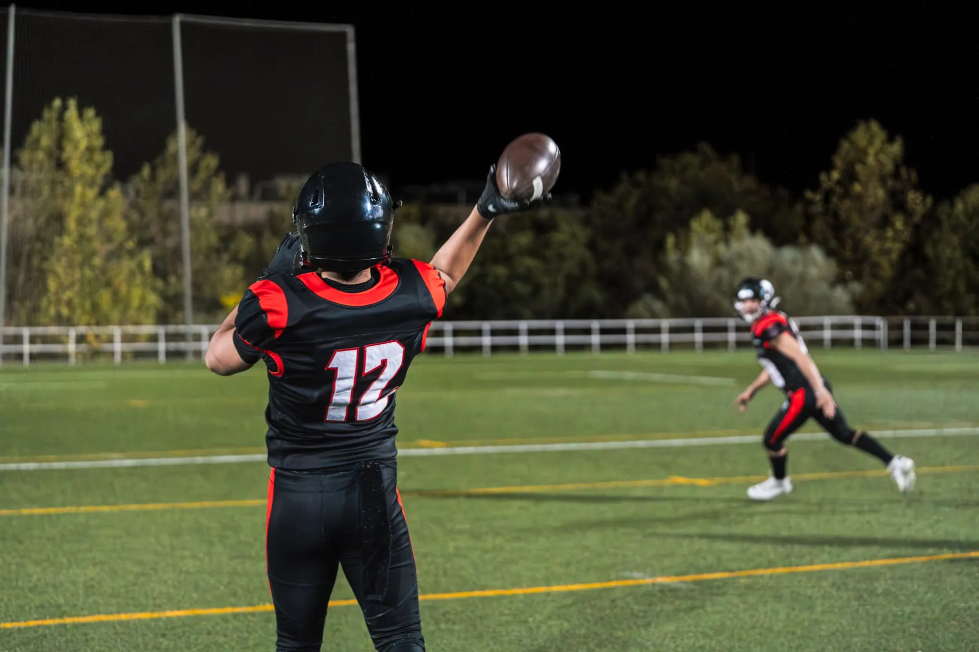 Football player in action