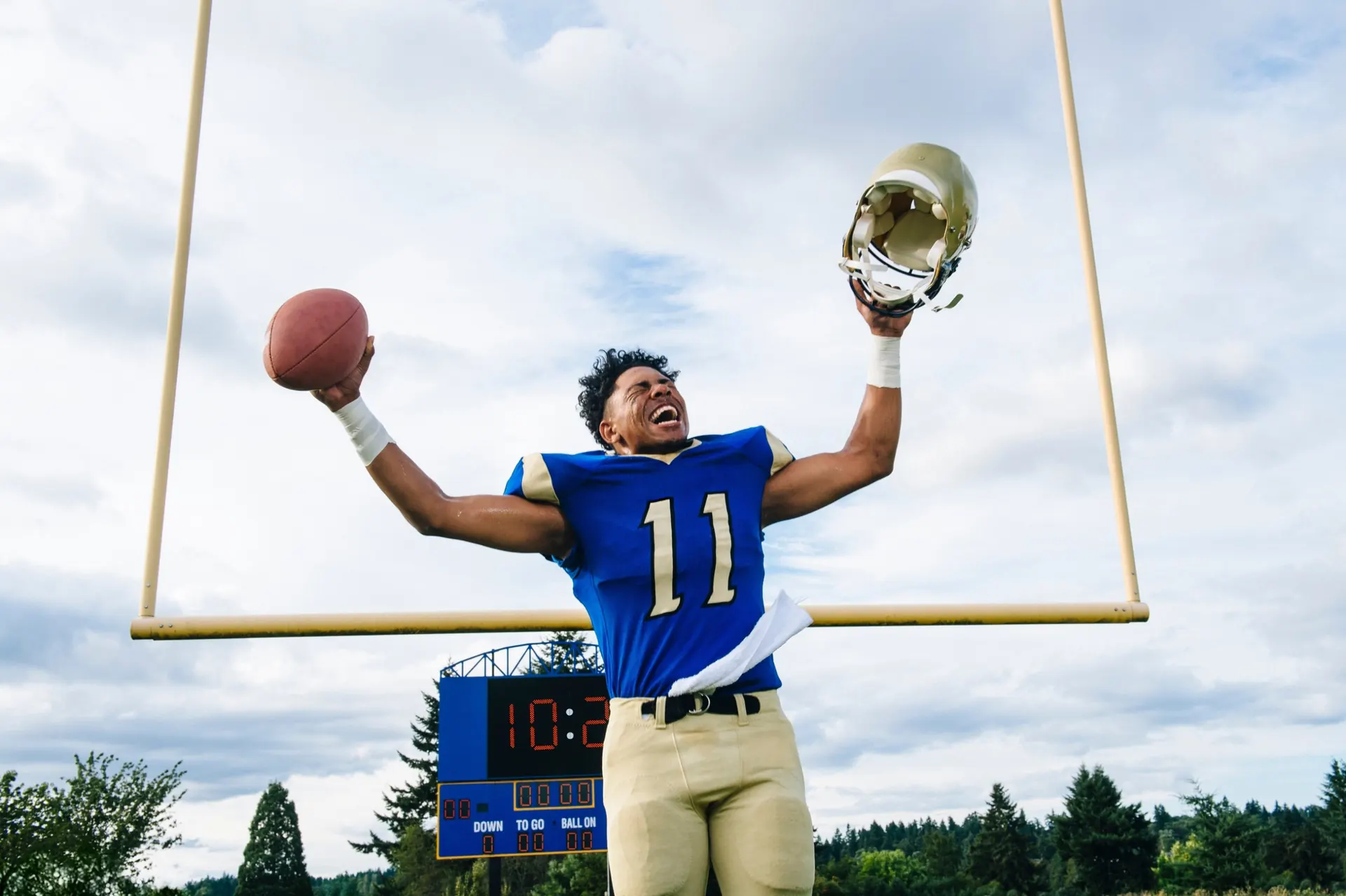 Football player in action