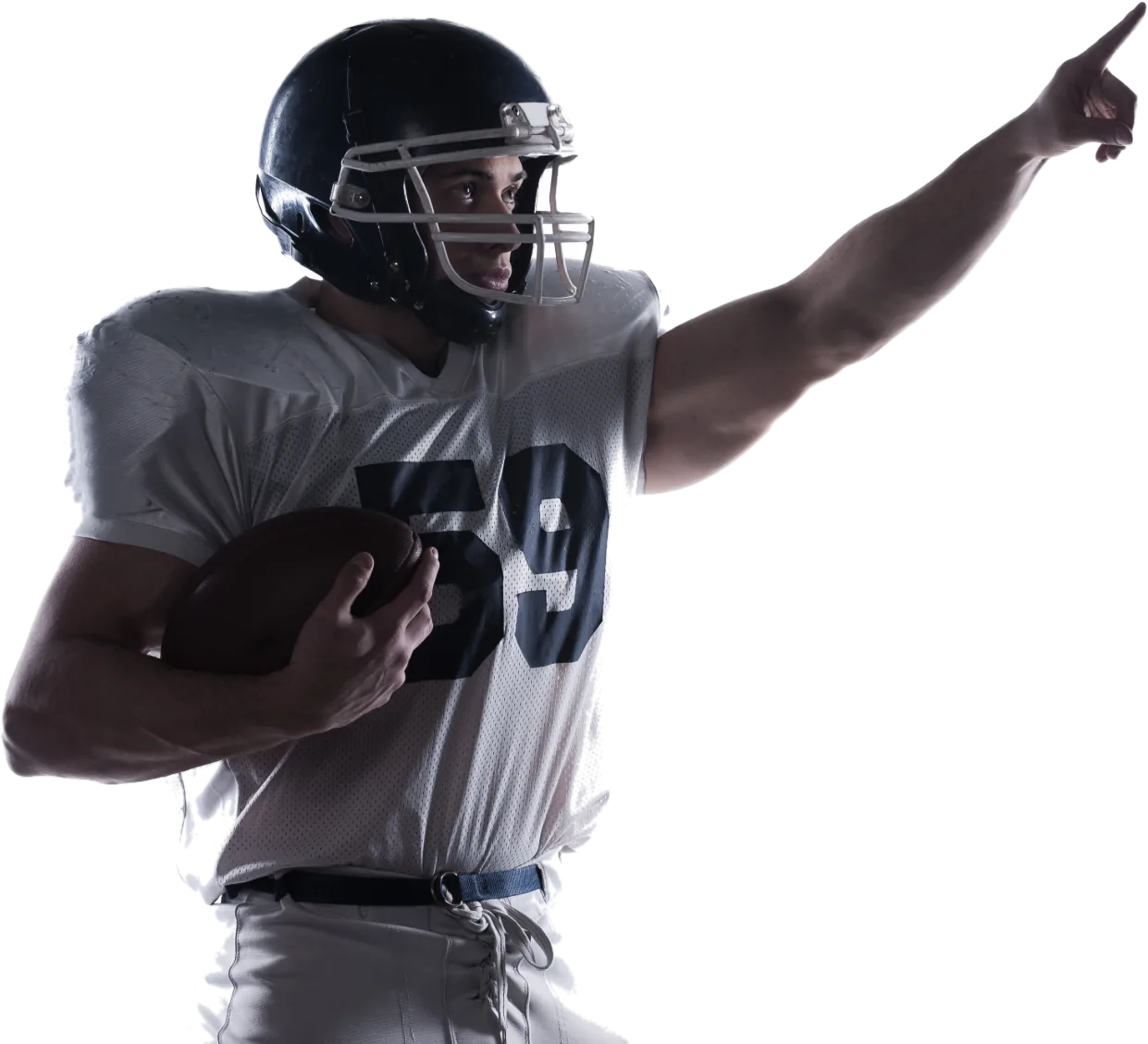 Football player in action