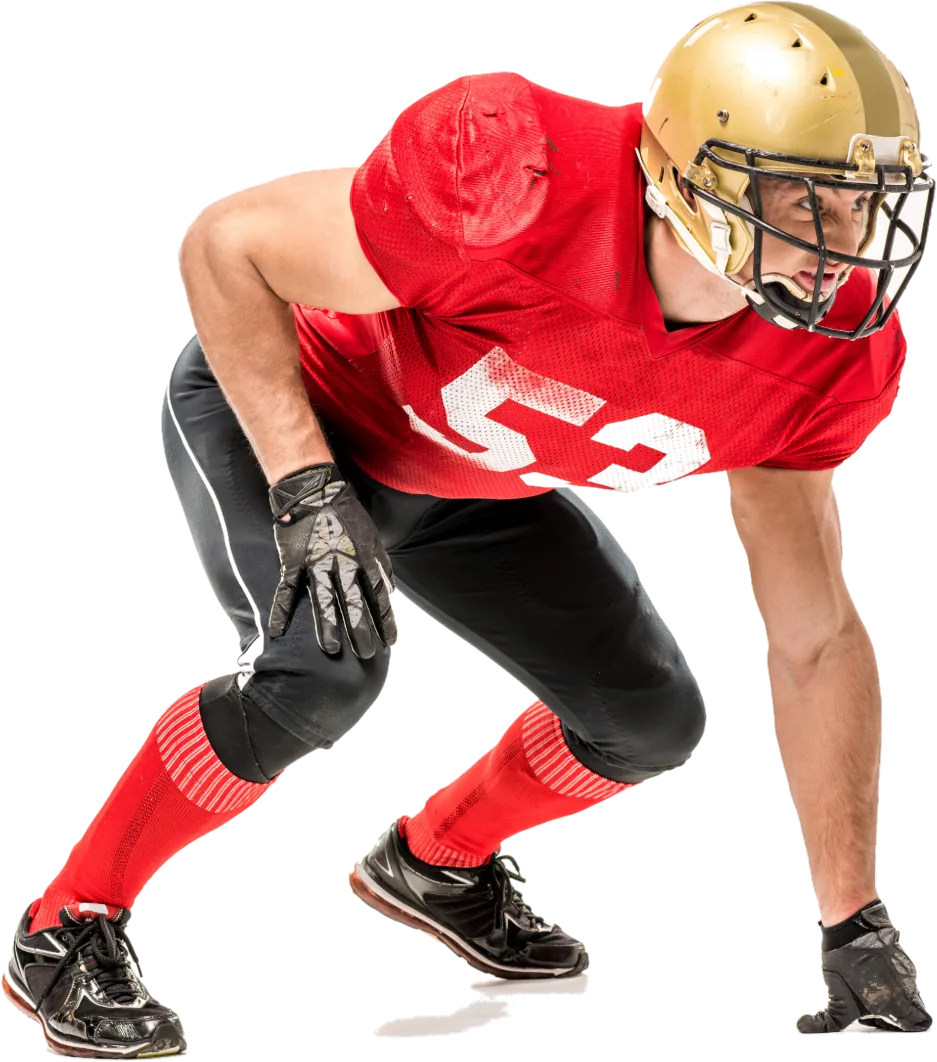 Football player in action