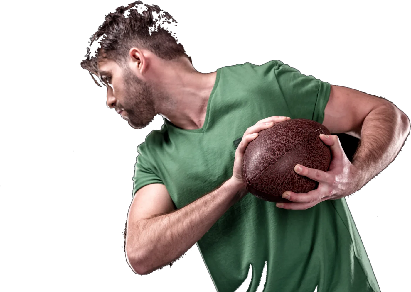 Football player in action
