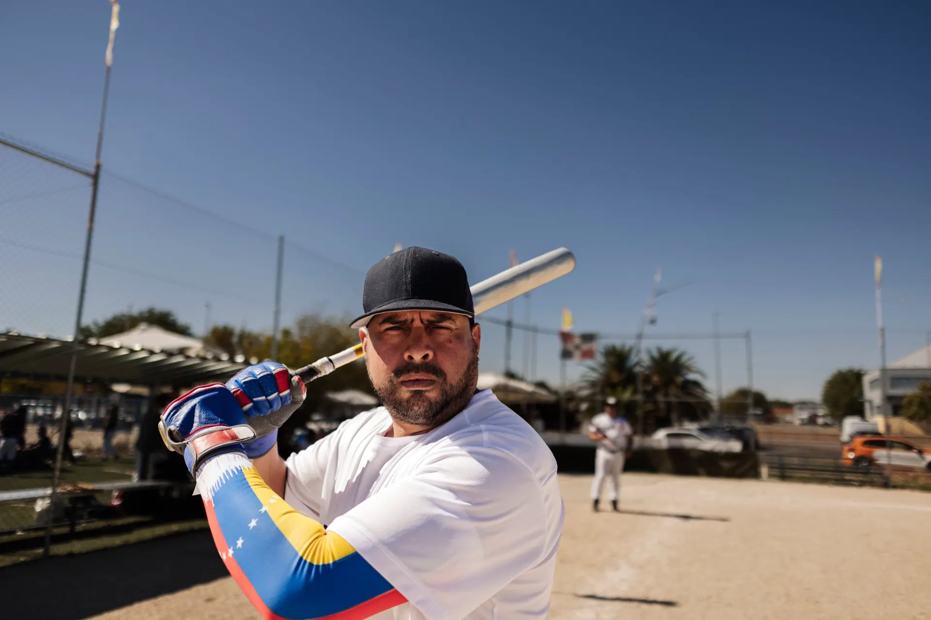 Baseball player in action