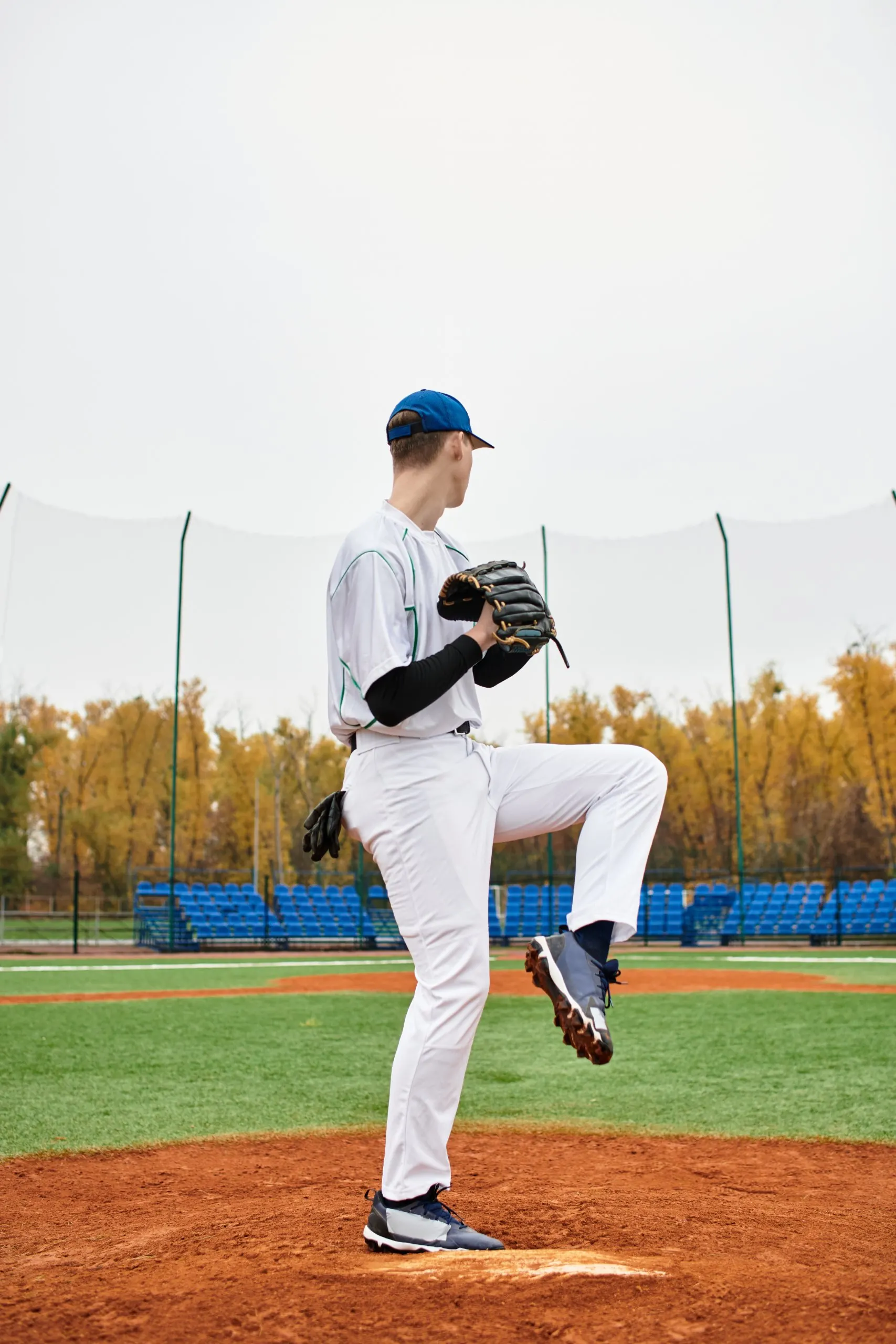Baseball player in action