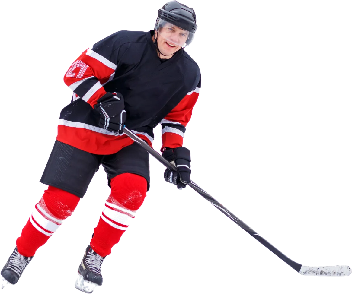 Hockey player on the ice