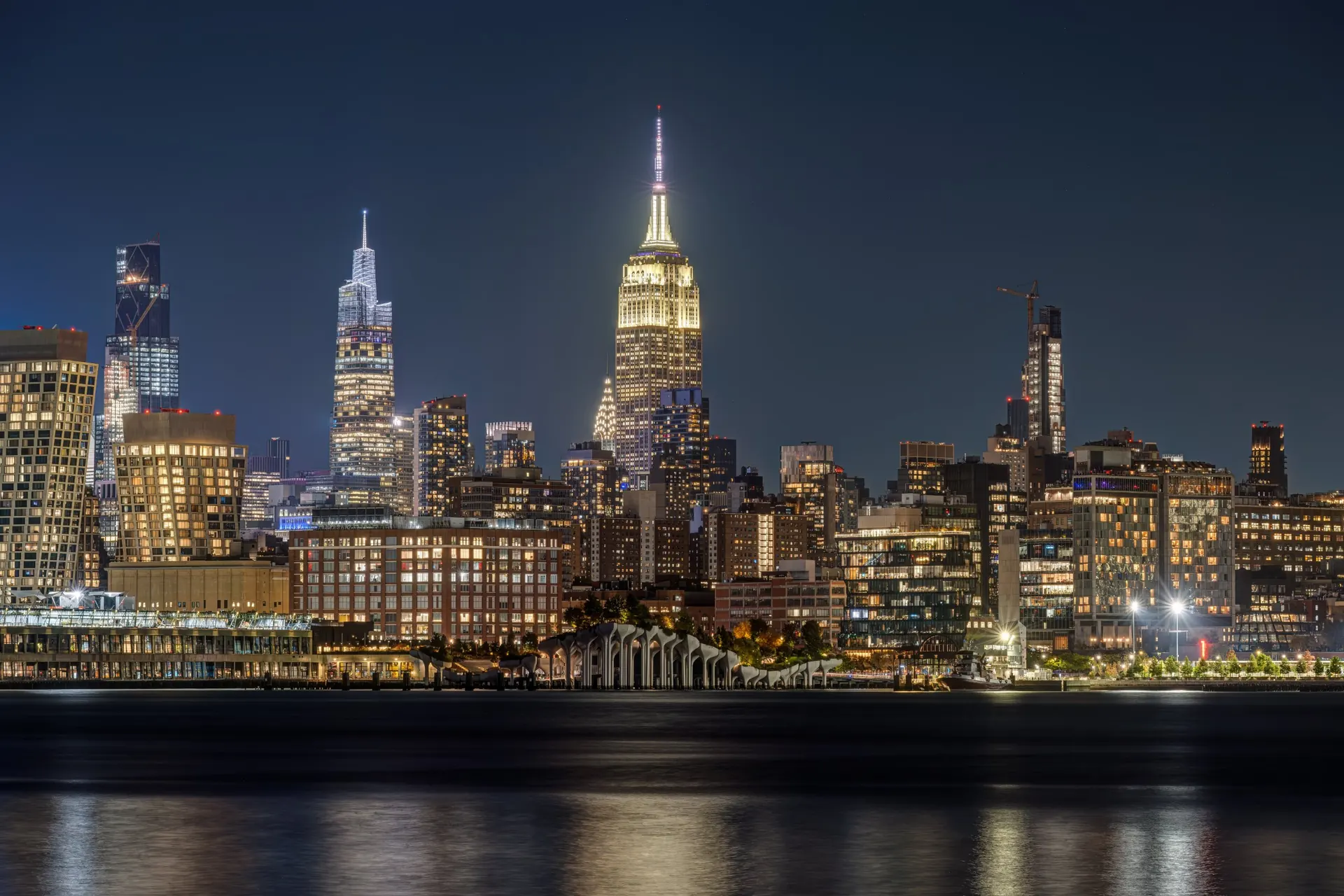 City skyline at night
